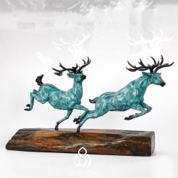 Decor Đôi Hươu Đồng Cao Cấp MS059