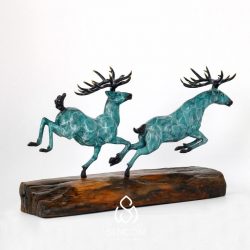 Alternative view of Decor Đôi Hươu Đồng Cao Cấp MS059