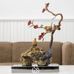 Decor Chim Đậu Đào Xuân Đồng Cao Cấp MS049