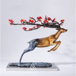 Decor Hươu Sừng Hoa Đồng Cao Cấp MS058