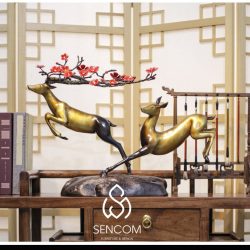 Decor Hươu Đồng Cao Cấp MS057