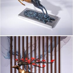 Alternative view of Decor Hươu Sừng Hoa Đồng Cao Cấp MS058