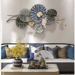 Tranh Sắt Treo Tường Lá Sen SCC108