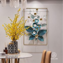 Tranh Sắt Treo Tường Khung Hoa Dọc SC2134