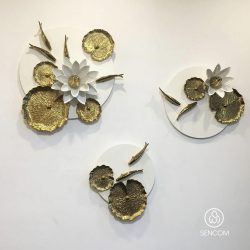 Tranh Sắt Treo Tường Cá Gốm Cao Cấp SCA100