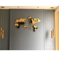 Tranh Sắt Treo Tường Bản Đồ Thế Giới SCB59