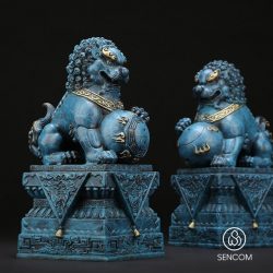 Alternative view of Decor Tượng Đồng Kỳ Lân Trấn Cổng SCD0020