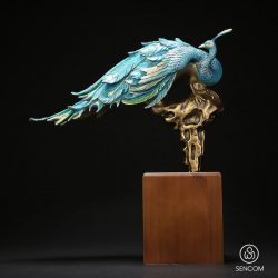 Alternative view of Decor Tượng Đồng Khổng Tước Tài Lộc SCD002