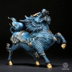 Alternative view of Decor Tượng Đồng Kỳ Lân Phong Thủy SCD001