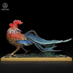 Decor Tượng Gà Đồng Phong Thuỷ SCD0044