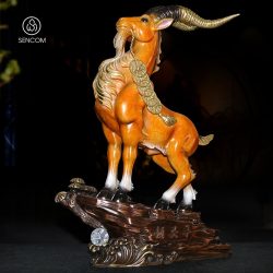 Tượng Dê Phong Thuỷ Ngậm Tiền Đồng SCD0055