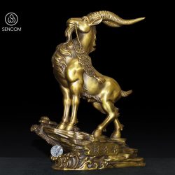 Alternative view of Tượng Dê Phong Thuỷ Ngậm Tiền Đồng SCD0055