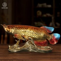 Decor Cá Rồng Huyết Long Đồng SCD0072