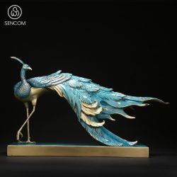 Alternative view of Decor Tượng Đồng Khổng Tước Tài Lộc SCD003