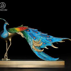 Decor Tượng Đồng Khổng Tước Tài Lộc SCD003