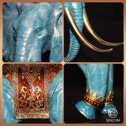 Alternative view of Decor Đồng Song Tượng Giáp SCD0075