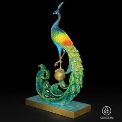 Alternative view of Decor Khổng Tước Vờn Ngọc Đồng SCD0080