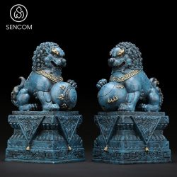 Decor Tượng Đồng Kỳ Lân Trấn Cổng SCD0020