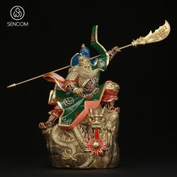 Decor Tượng Quan Công Cưỡi Rồng Bằng Đồng SCD0023