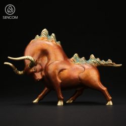 Decor Tượng Bò Tót Đồng SCD0028