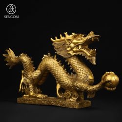 Decor Rồng Nhả Ngọc Đồng SCD0032