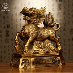 Decor Kỳ Lân Cưỡi Mây Đồng SCD0033