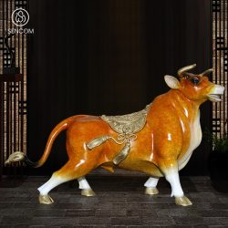 Decor Tượng Đồng Bò Tót Phố Wall SCD004