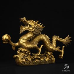 Alternative view of Decor Rồng Nhả Ngọc Đồng SCD0032