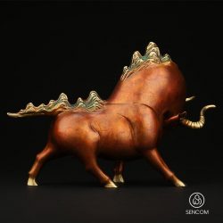 Alternative view of Decor Tượng Bò Tót Đồng SCD0028