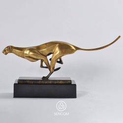 Alternative view of Decor Báo Vồ Mồi Đồng Cao Cấp MS046