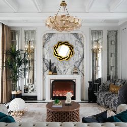 Alternative view of Gương Treo Tường Hiện Đại Hoa SC1710