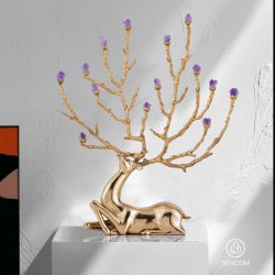 Alternative view of Decor Hươu Đồng Sừng Hoa SCD0084
