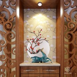 Alternative view of Decor Hươu Đồng Cưỡi Ngọc SCD0090