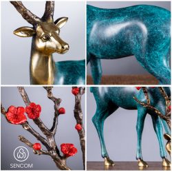 Alternative view of Decor Set Hươu Đồng SCD0088