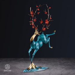 Decor Hươu Đồng Sừng Hoa SCD0087