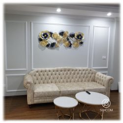 Alternative view of Tranh Sắt Treo Tường Lá Gingko Tím SC831