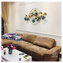 Tranh Sắt Treo Tường Dàn Hoa Xanh SC2127