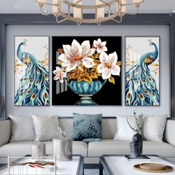 Tranh Chim Công Phòng Khách Nghệ Thuật Hiện Đại SC00179