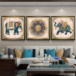 Tranh  Phòng Khách Nghệ Thuật Hiện Đại SC00237