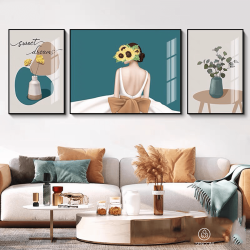 Tranh  Phòng Khách Nghệ Thuật Hiện Đại SC00236