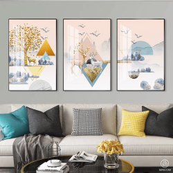 Tranh Phòng Khách Nghệ Thuật Hiện Đại SC00146