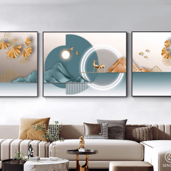 Tranh  Phòng Khách Nghệ Thuật Hiện Đại SC00227