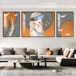 Tranh  Phòng Khách Nghệ Thuật Hiện Đại SC00265