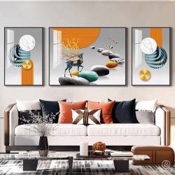 Tranh  Phòng Khách Nghệ Thuật Hiện Đại SC00123