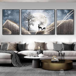 Tranh  Phòng Khách Nghệ Thuật Hiện Đại SC00232