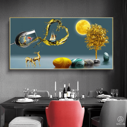 Alternative view of Tranh Trang Trí Phòng Khách Cá Nghệ Thuật SC00163