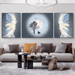 Tranh  Phòng Khách Nghệ Thuật Hiện Đại SC00120