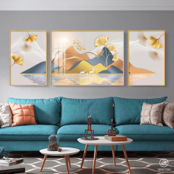 Tranh  Phòng Khách Nghệ Thuật Hiện Đại SC0038