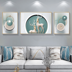 Tranh  Phòng Khách Nghệ Thuật Hiện Đại SC0045