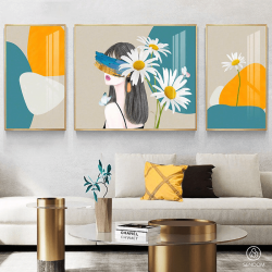 Tranh  Phòng Khách Nghệ Thuật Hiện Đại SC009